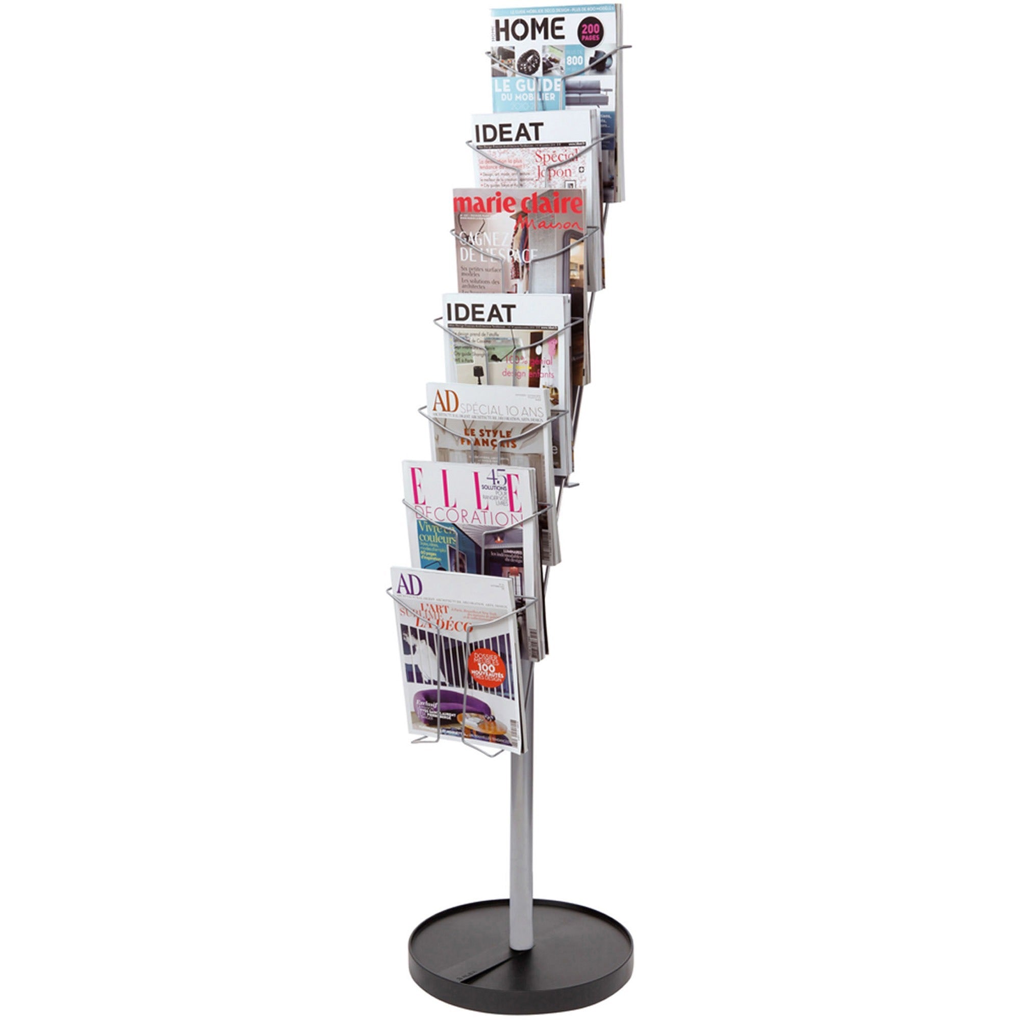 Alba Display Rack - 400 x Sheet, 7 x Document - 7 Compartment(s) - 59.1" Height%Floor - Metal - 1 Each - 1