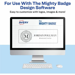 The Mighty Badge Mighty Badge Professional Reusable Name Badge System - Gold