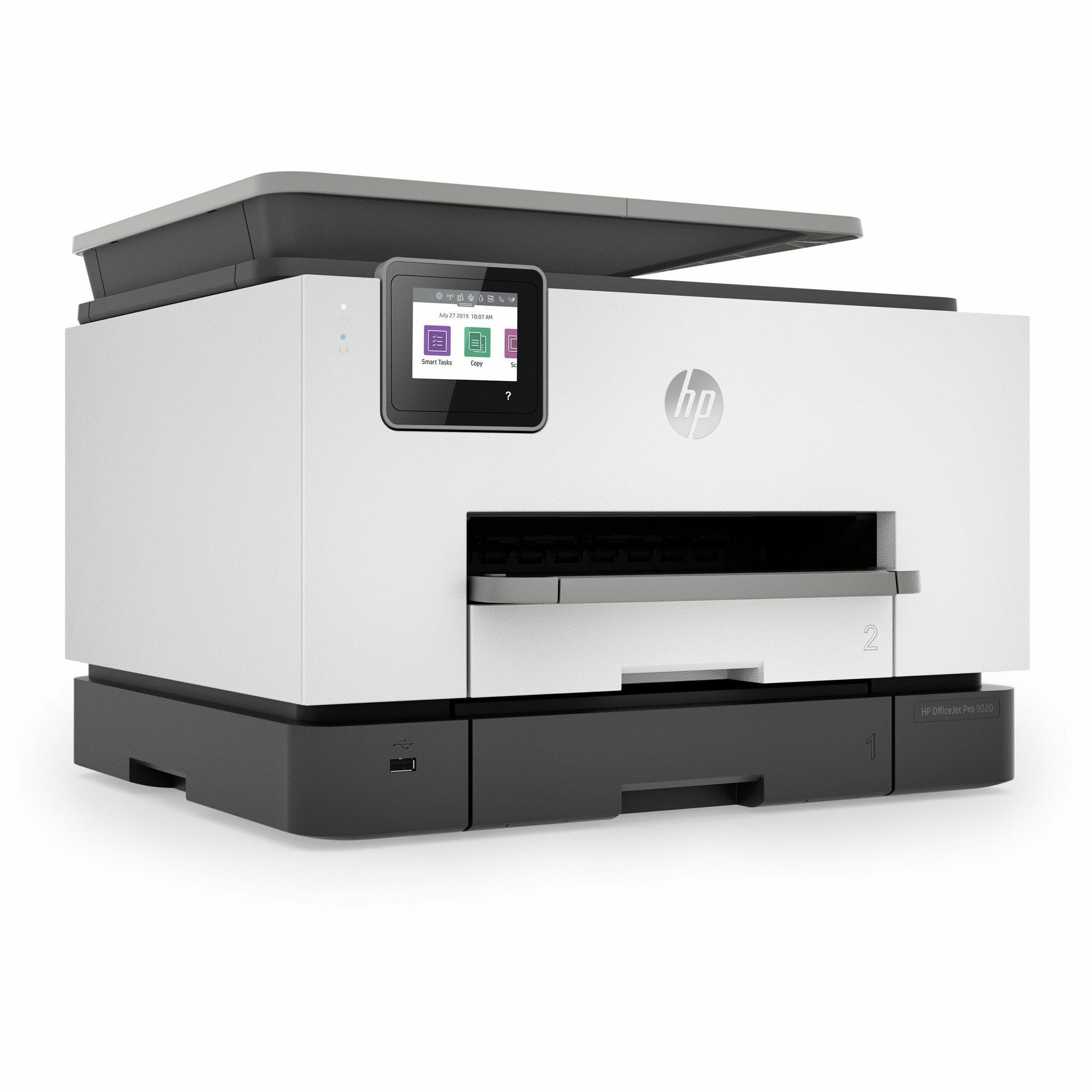 HP Officejet Pro 9020 Wireless Inkjet Multifunction Printer - Color - Copier/Fax/Printer/Scanner - 39 ppm Mono/39 ppm Color Print - 4800 x 1200 dpi Print - Automatic Duplex Print - Up to 30000 Pages Monthly - 500 sheets Input - Color Scanner - 1200 d - 6