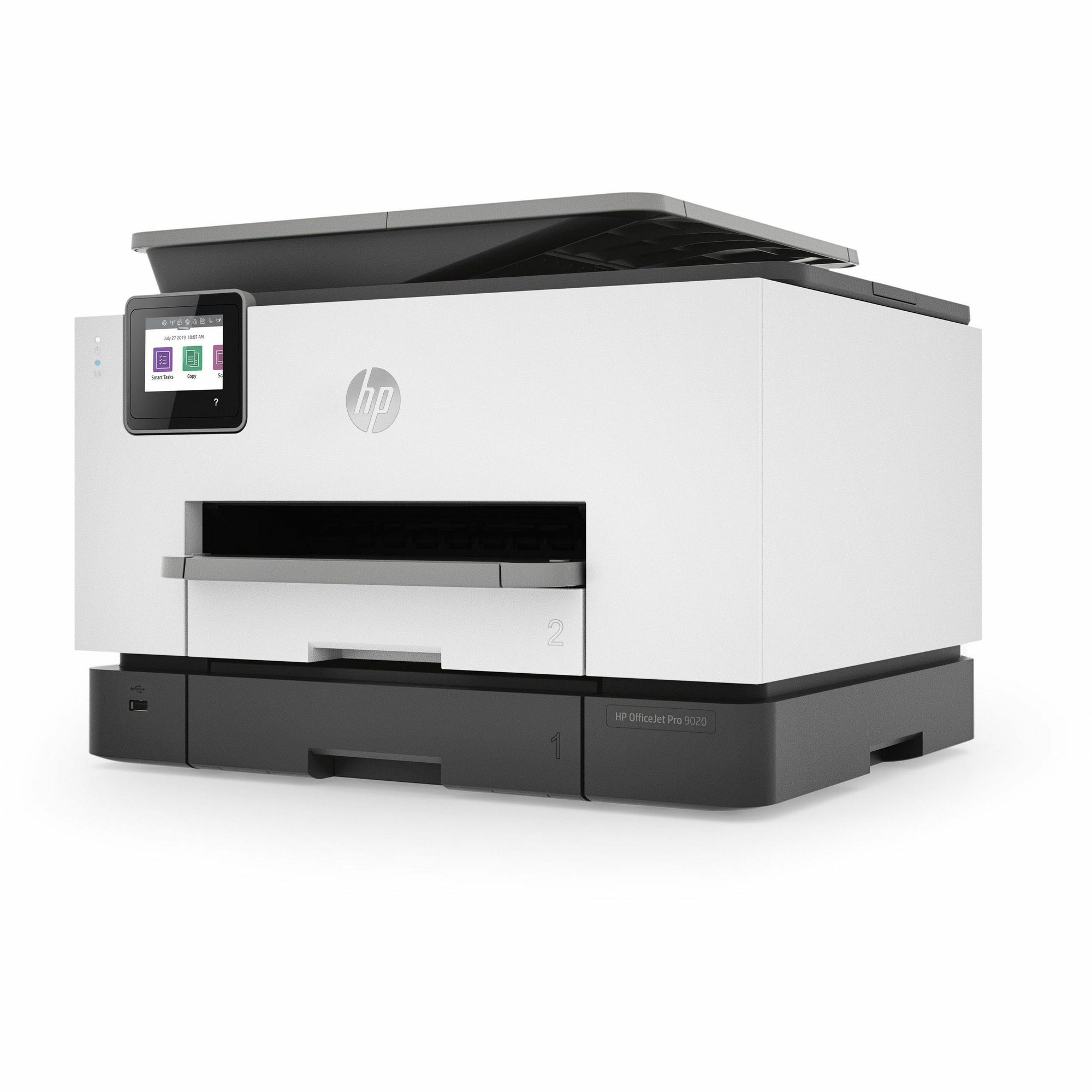 HP Officejet Pro 9020 Wireless Inkjet Multifunction Printer - Color - Copier/Fax/Printer/Scanner - 39 ppm Mono/39 ppm Color Print - 4800 x 1200 dpi Print - Automatic Duplex Print - Up to 30000 Pages Monthly - 500 sheets Input - Color Scanner - 1200 d - 4