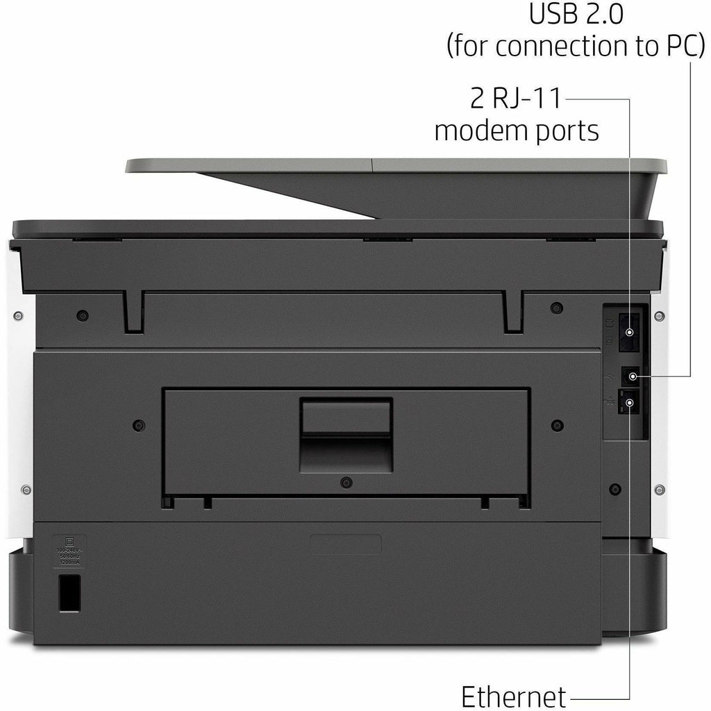 HP Officejet Pro 9020 Wireless Inkjet Multifunction Printer - Color - Copier/Fax/Printer/Scanner - 39 ppm Mono/39 ppm Color Print - 4800 x 1200 dpi Print - Automatic Duplex Print - Up to 30000 Pages Monthly - 500 sheets Input - Color Scanner - 1200 d - 5