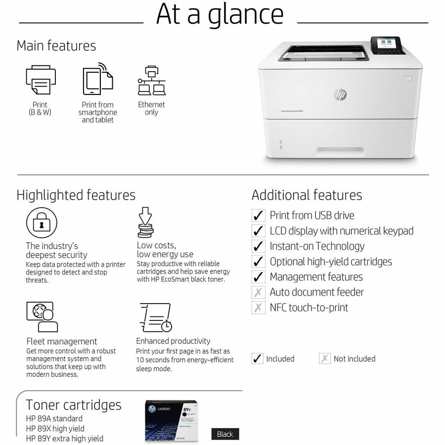 LaserJet Enterprise M507n Laser Printer