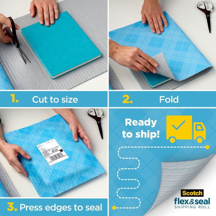 scotch-flex-&-seal-shipping-roll-15-width-x-10-ft-length-durable-water-resistant-tear-resistant-cushioned-recyclable-blue-1each_mmmfs1510 - 6