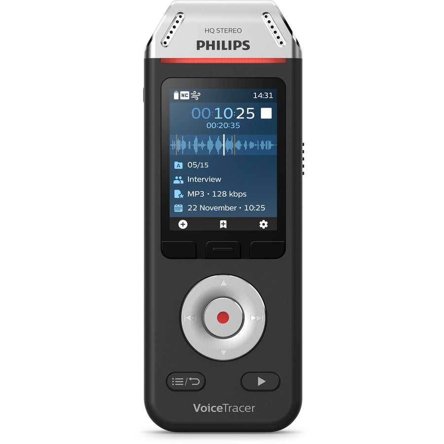 Voice Tracer DVT2110 Digital Recorder, 8 GB, Black/Silver