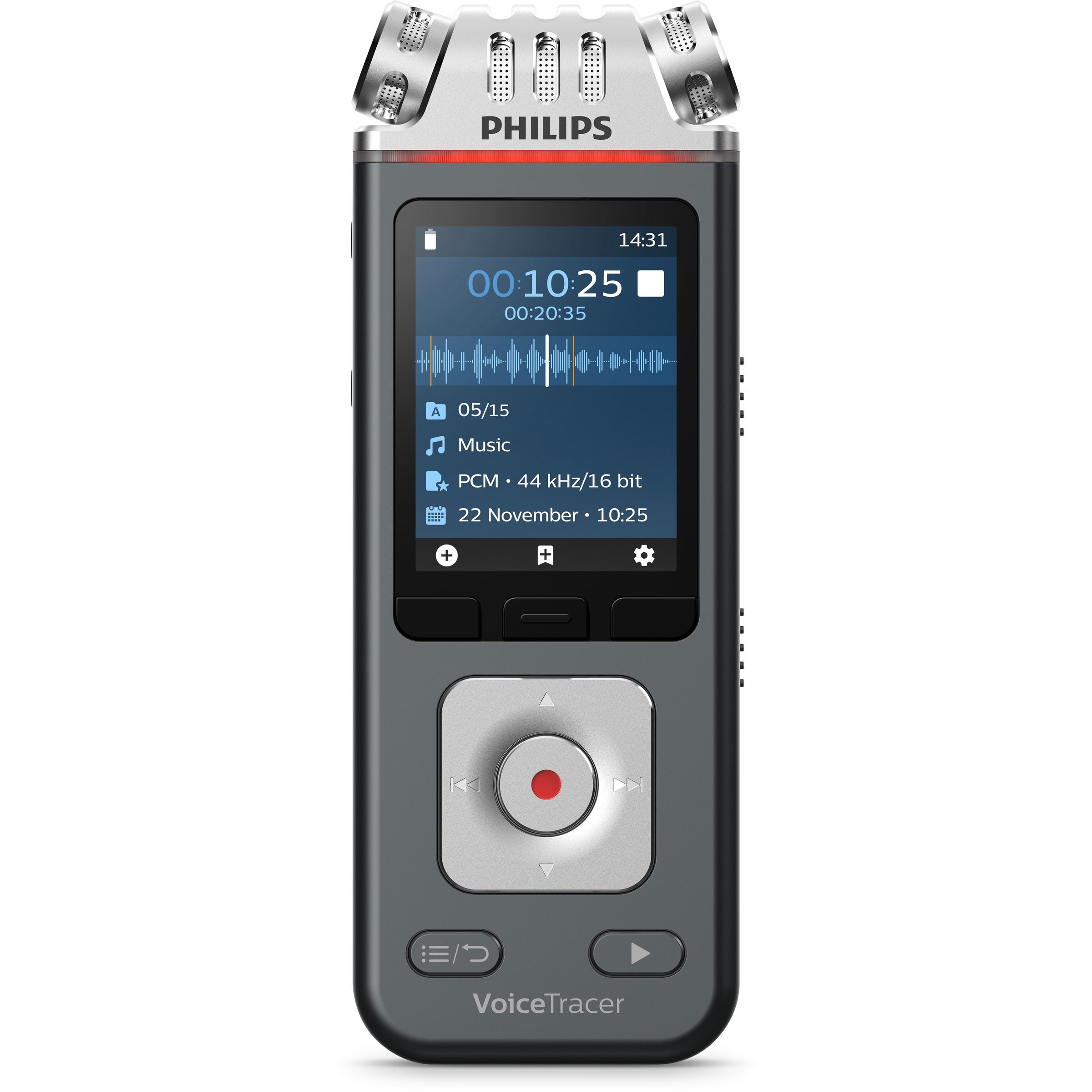Voice Tracer DVT6110 Digital Recorder, 8 GB, Black