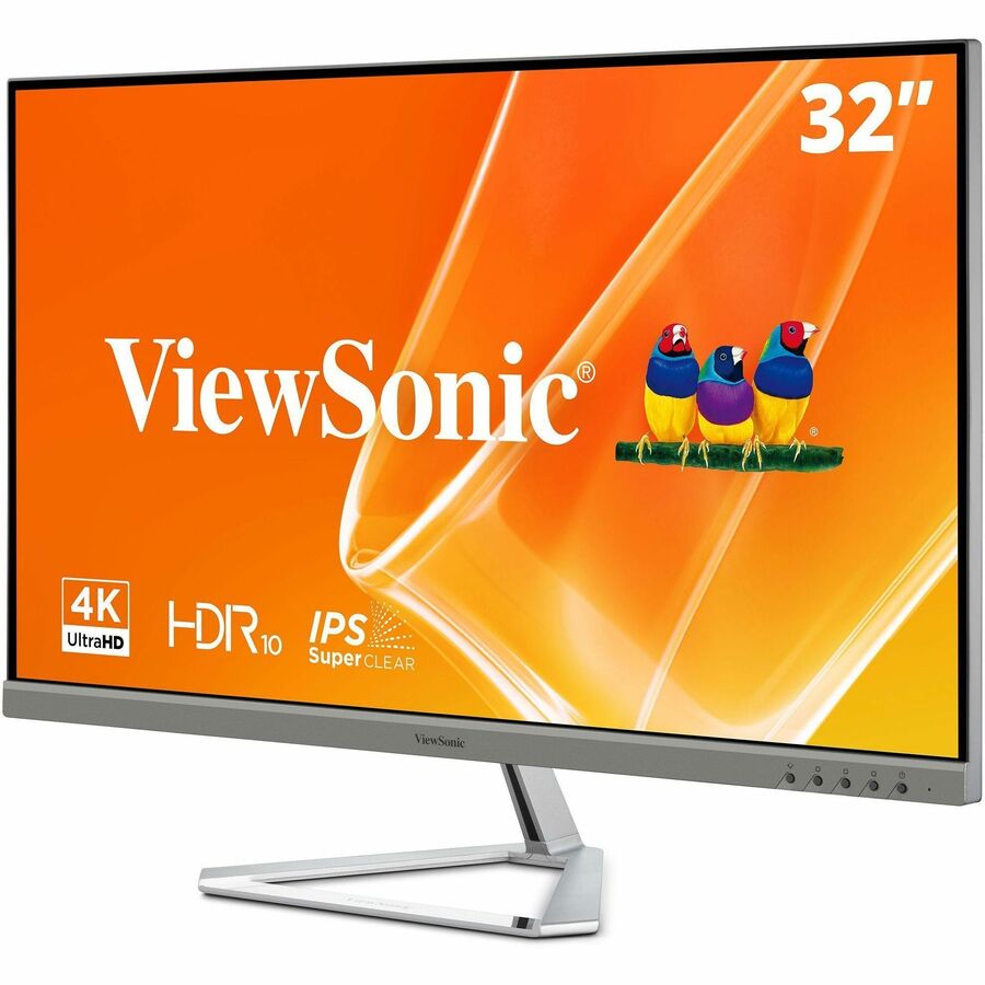 ViewSonic VX3276-4K-MHD 32 Inch 4K UHD Monitor with Ultra-Thin Bezels, HDR10 HDMI and DisplayPort for Home and Office - VX3276-4K-MHD - 4K UHD Monitor with Ultra-Thin Bezels, HDR10 HDMI and DisplayPort - 300 cd/m2 - 32