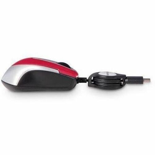 Verbatim USB-C Mini Optical Travel Mouse-Red - Optical - Cable - Red - 1 Pack - USB Type C - 3 Button(s)