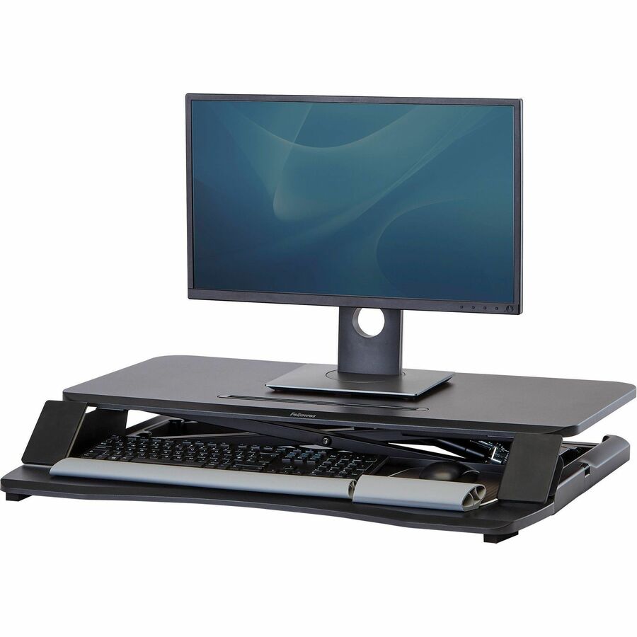 Corsivo Sit-Stand Workstation, 31.5" x 24.25" x 16", Black