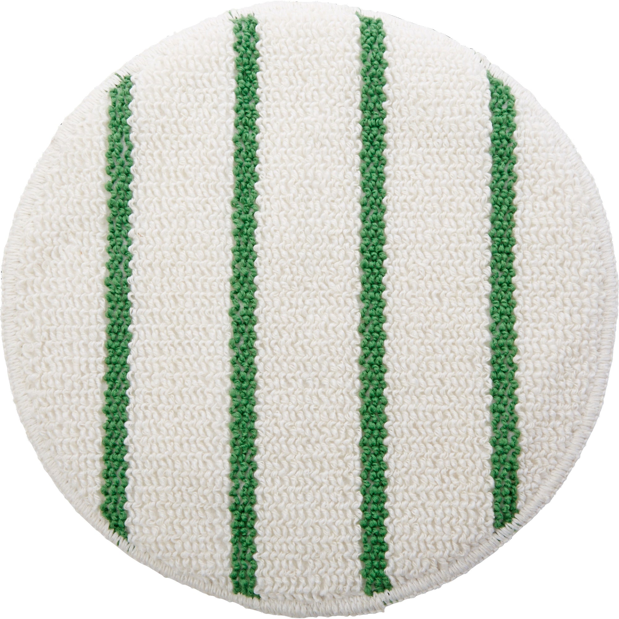 Rubbermaid Commercial Green Stripe Carpet Bonnet - Scrubber Strip - 1 Each - White, Green