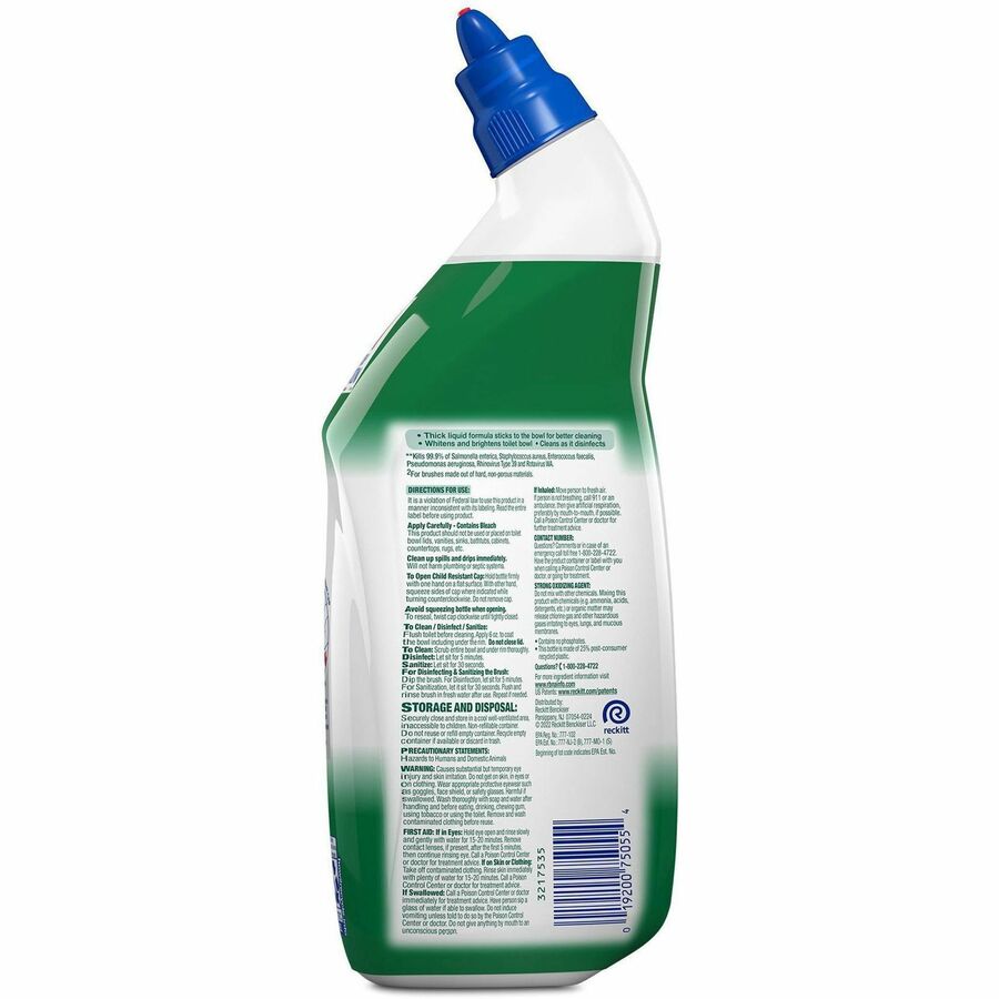 Disinfectant Toilet Bowl Cleaner with Bleach, 24 oz
