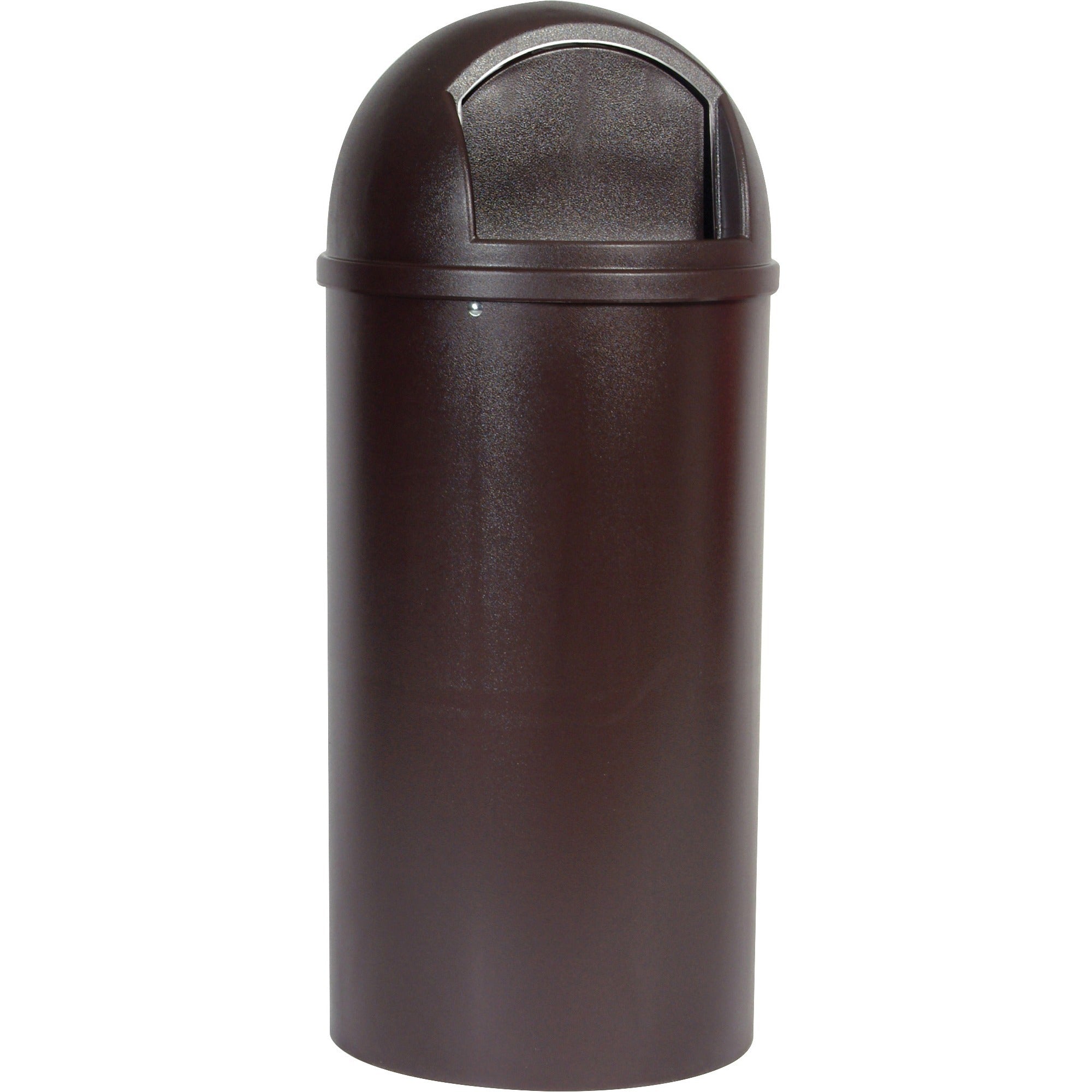 Rubbermaid Commercial Marshal 25-gallon Container - 25 gal Capacity - Fire-Safe, Scratch Resistant, Rugged, Dent Resistant, Scratch Resistant, Hinged Door - 42" Height x 18" Diameter - Brown - 1 Each