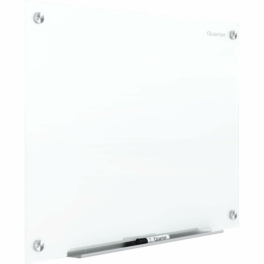 Quartet Magnetic Glass Dry-Erase Board - 36" (3 ft) Width x 24" (2 ft) Height - Brilliance White Tempered Glass Surface - Rectangle - Horizontal/Vertical - Magnetic - 1 Each
