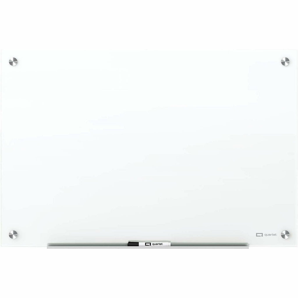 Quartet Magnetic Glass Dry-Erase Board - 36" (3 ft) Width x 24" (2 ft) Height - Brilliance White Tempered Glass Surface - Rectangle - Horizontal/Vertical - Magnetic - 1 Each