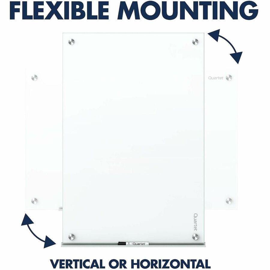 Brilliance Glass Dry-Erase Boards, 48 x 36, White Surface