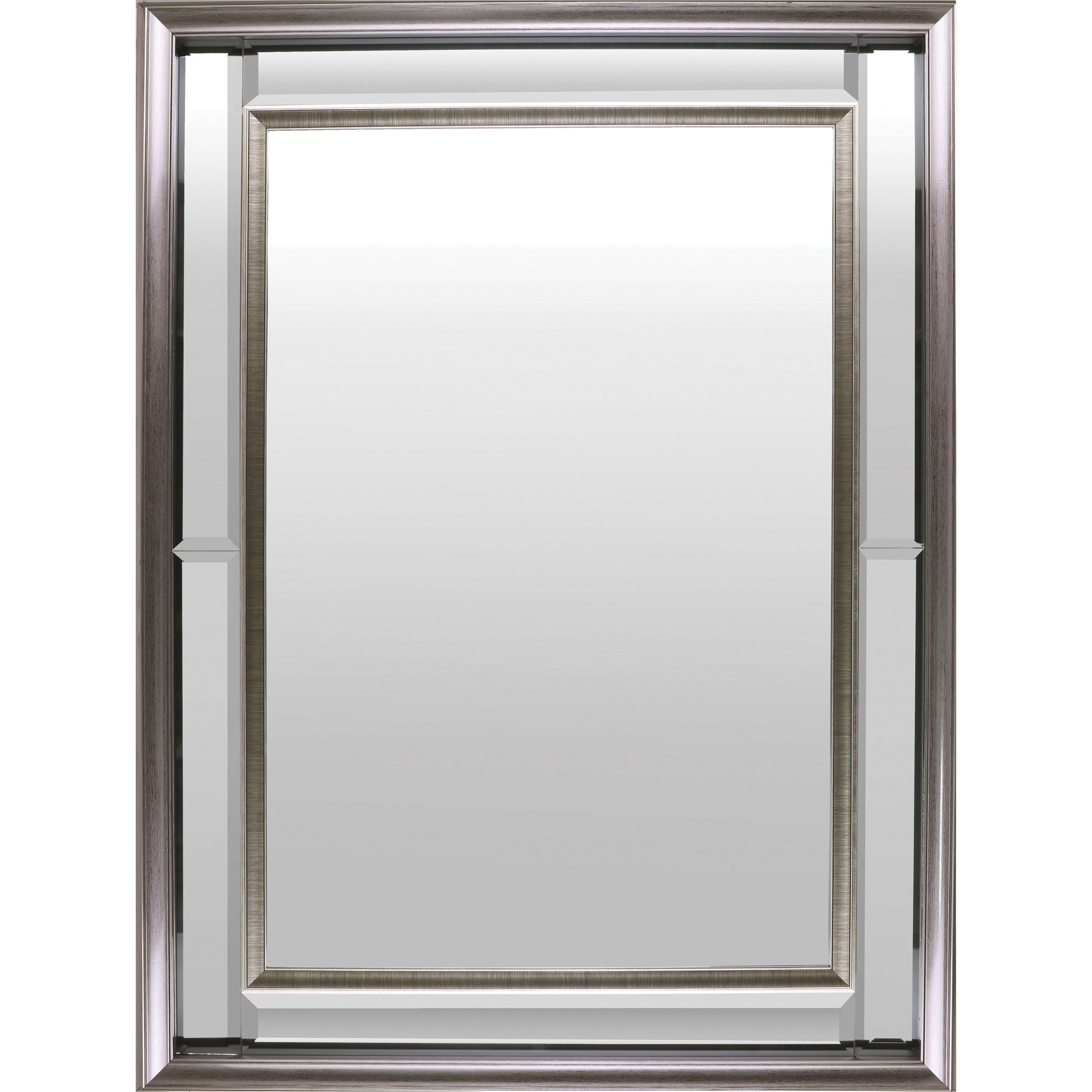 Lorell Hanging Mirror - Rectangular - Silver - 1 Each