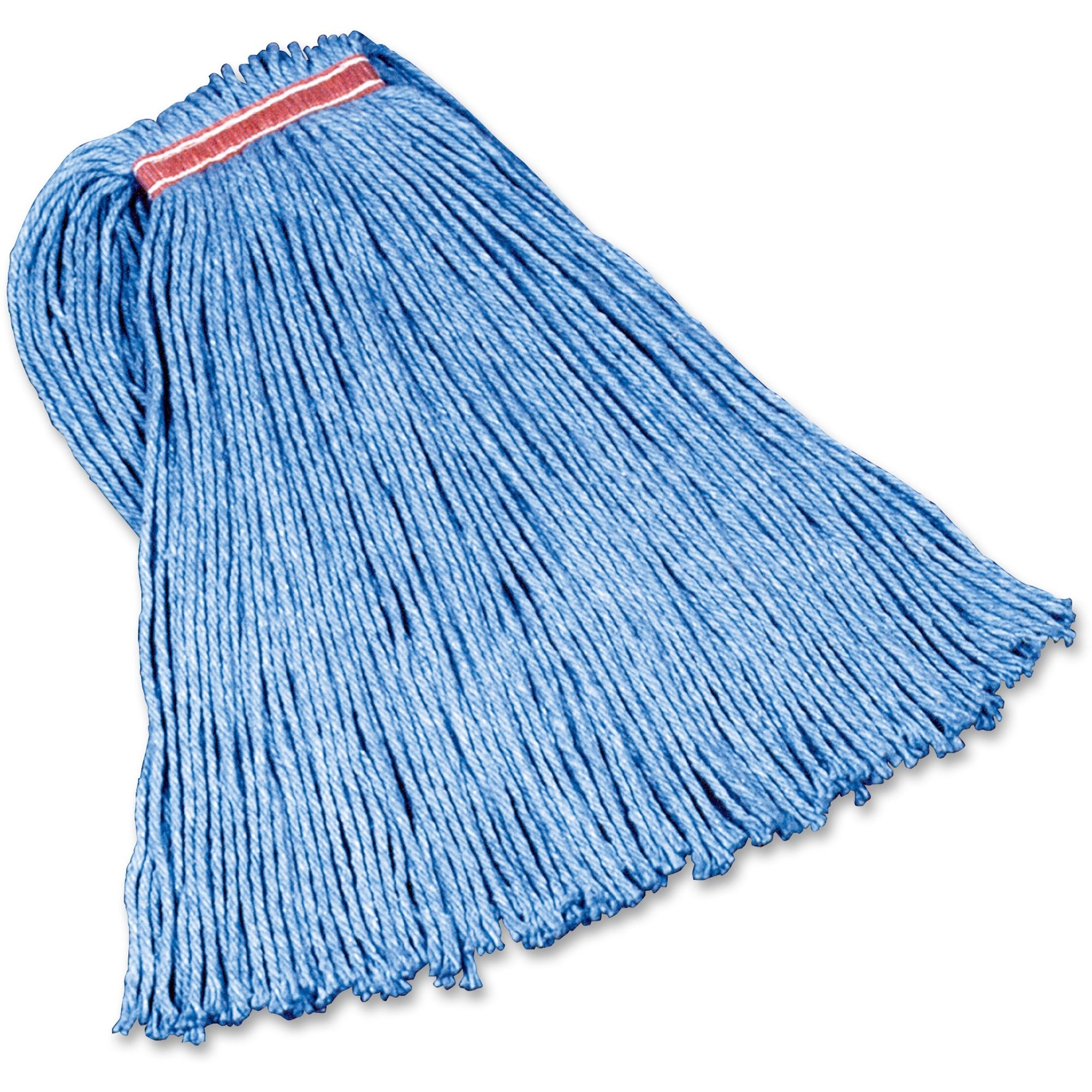 rubbermaid-commercial-1-headband-dura-pro-wet-mop-cotton-head-4-ply-cut-ends-absorbent-durable-12-carton-blue_rcpf51800be - 1