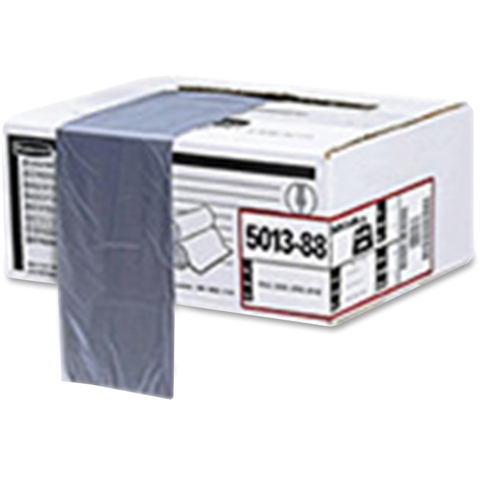 Linear Low Density Can Liners, 55 gal, 1.3 mil, 39.5" x 48", Gray, 100/Carton