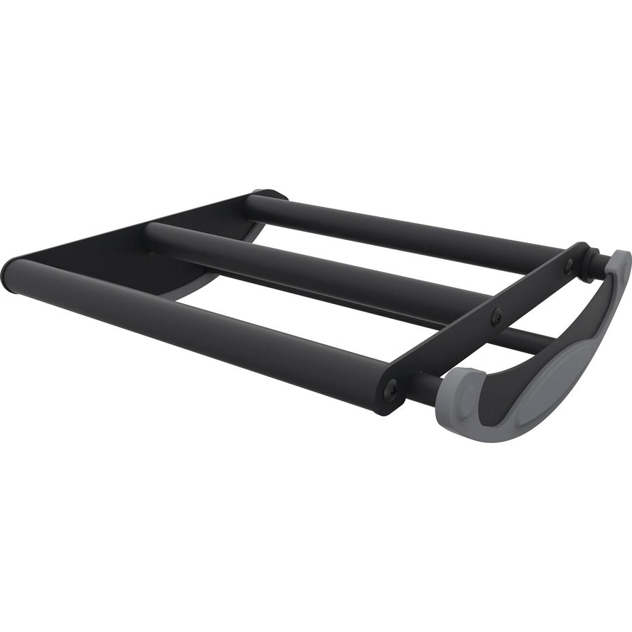 Kantek Sit-Stand Footrest - Black - Steel, Foam