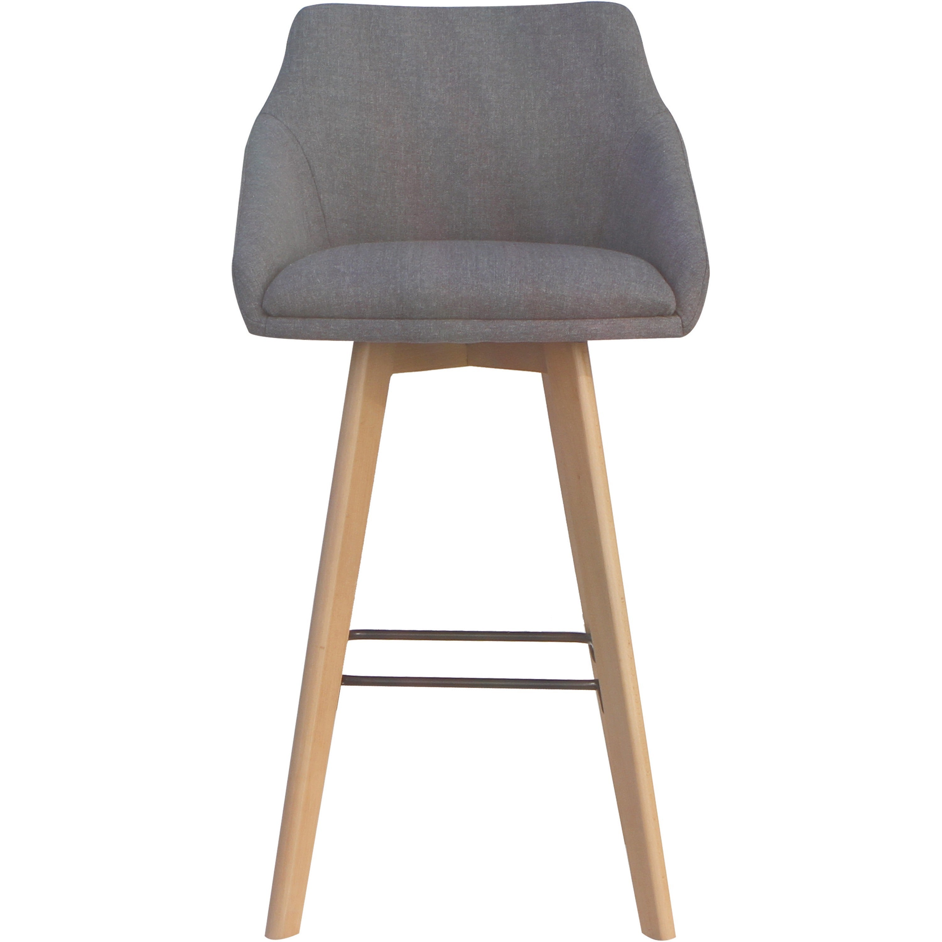 lorell-gray-flannel-mid-century-modern-guest-stools-four-legged-base-gray-armrest-2-carton_llr68561 - 2