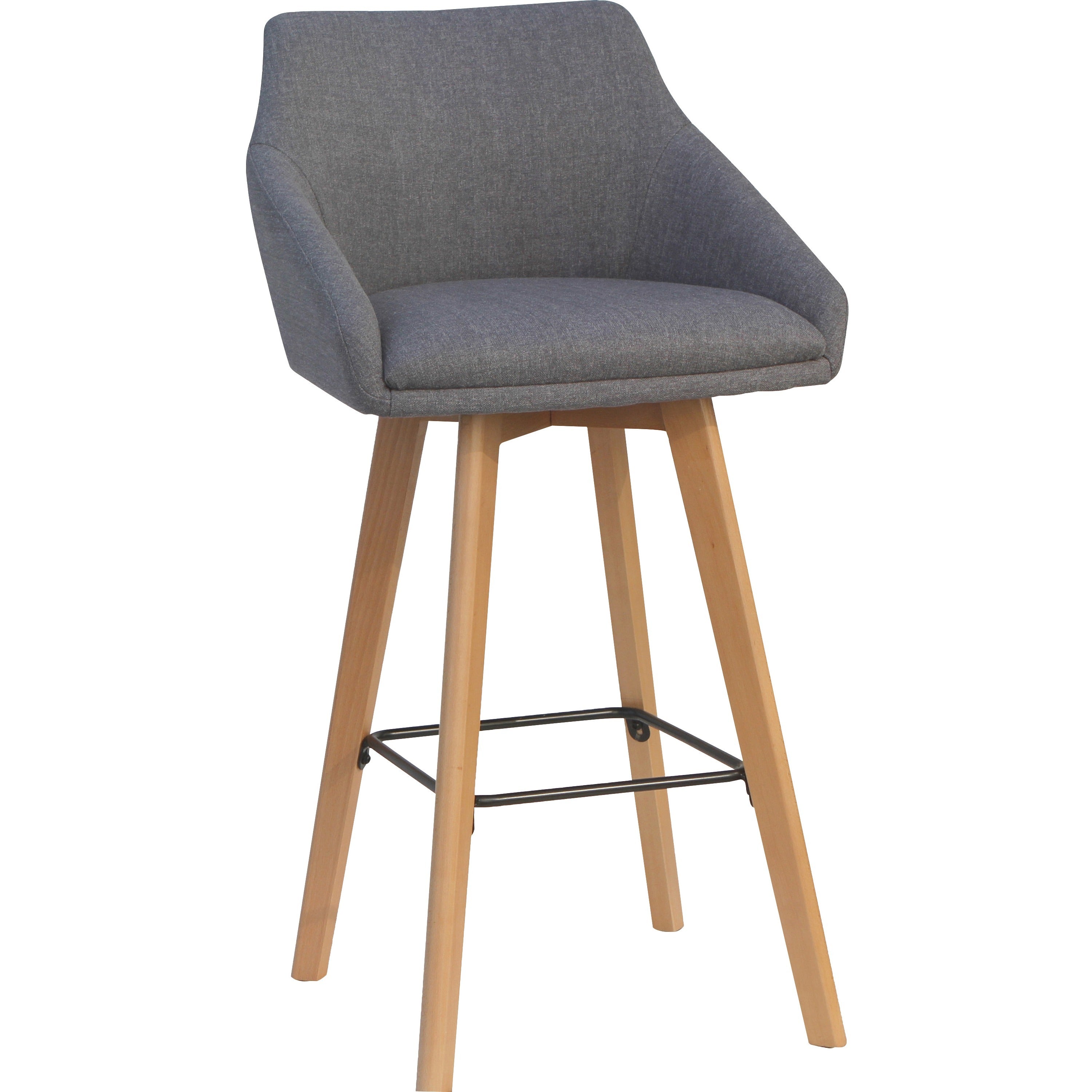 lorell-gray-flannel-mid-century-modern-guest-stools-four-legged-base-gray-armrest-2-carton_llr68561 - 1