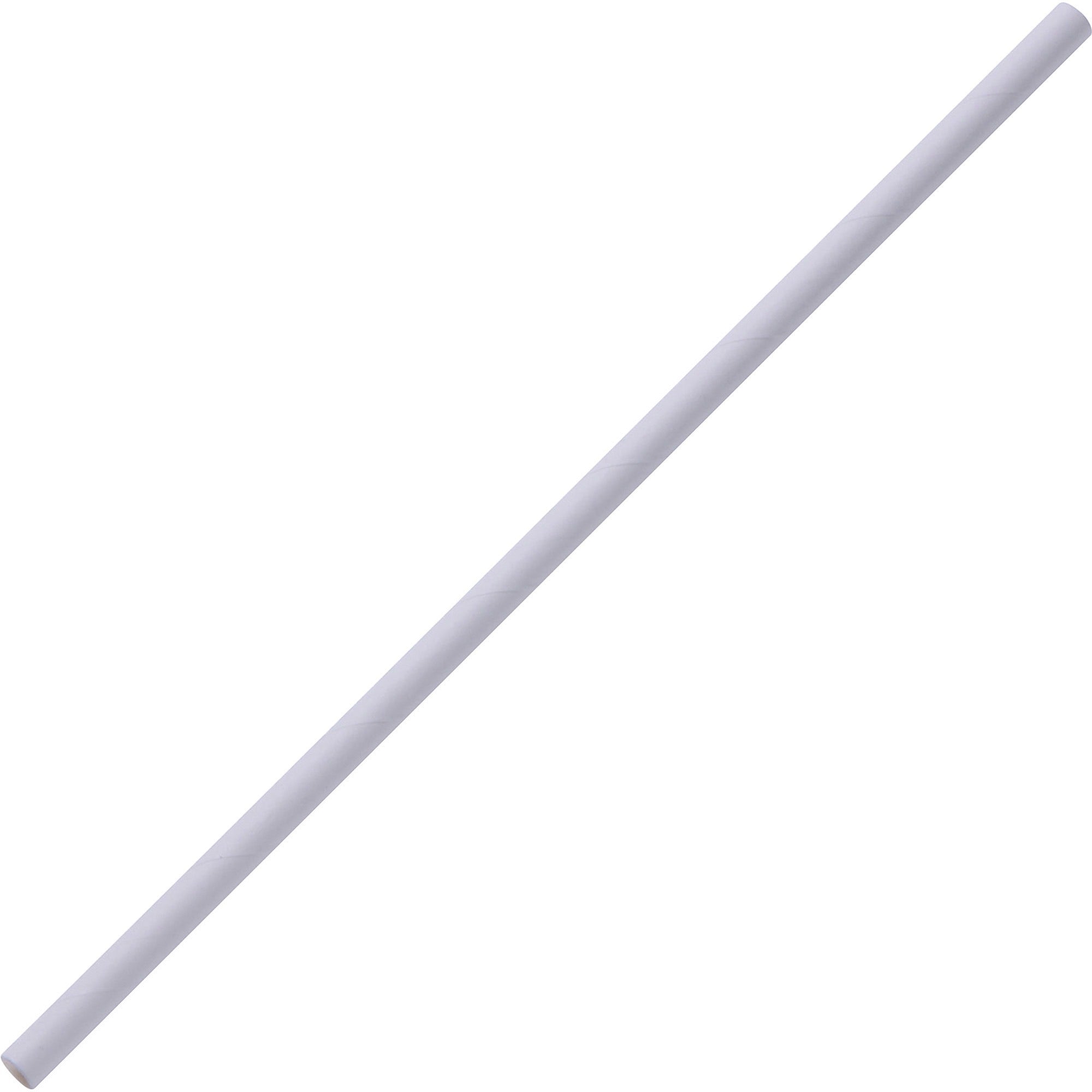 Genuine Joe Paper Straw - 0.3" Length x 0.3" Width x 7.3" Height - Paper - 500 / Box - White