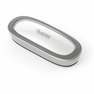 Quartet Dry-Erase Board Eraser - 2.38" Width x 6" Length - Used as Stain Remover, Dust Remover - Dustless, Magnetic - Silver - Foam, Felt - 1Each