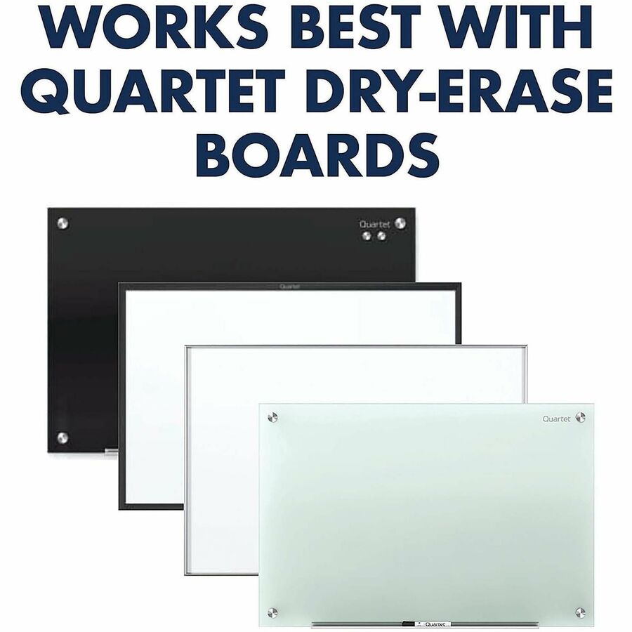 Quartet Dry-Erase Board Eraser - 2.38" Width x 6" Length - Used as Stain Remover, Dust Remover - Dustless, Magnetic - Silver - Foam, Felt - 1Each