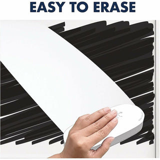 Quartet Dry-Erase Board Eraser - 2" Width x 5" Length - Streak-free, Comfortable Grip, Dustless, Stain Resistant - White, Silver - Foam, Felt - 1Each