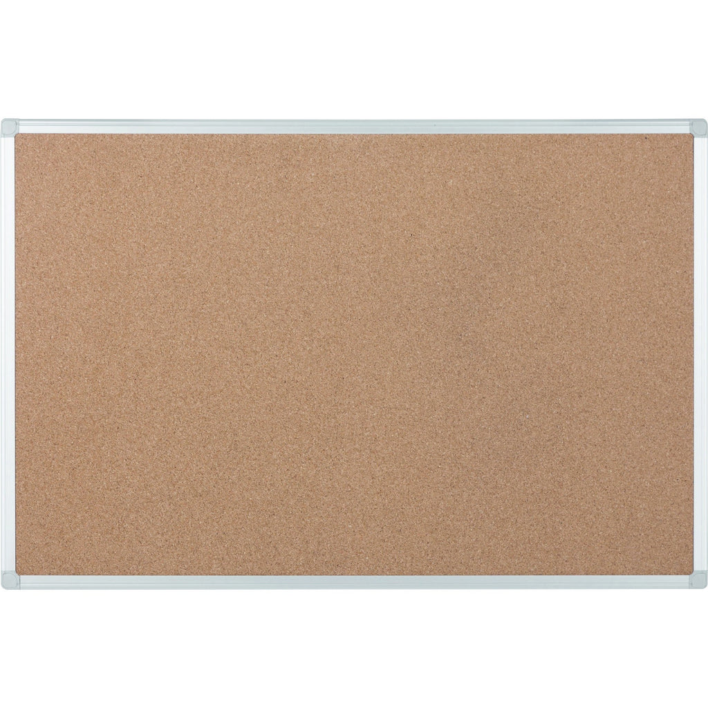 Bi-silque Ayda Cork Bulletin Board - 0.50" Height x 18" Width x 24" Depth - Cork Surface - Self-healing, Durable, Resilient, Heavy-gauge - Aluminum Frame - 1 Each