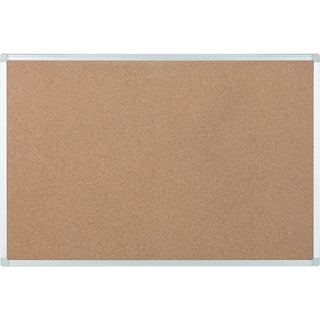 Bi-silque Ayda Cork Bulletin Board - 0.50" Height x 18" Width x 24" Depth - Cork Surface - Self-healing, Durable, Resilient, Heavy-gauge - Aluminum Frame - 1 Each