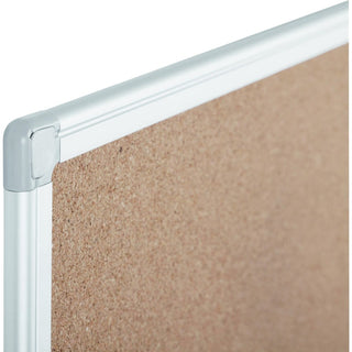 Bi-silque Ayda Cork Bulletin Board - 0.50" Height x 24" Width x 36" Depth - Cork Surface - Self-healing, Durable, Resilient, Heavy-gauge - Aluminum Frame - 1 Each - 24" x 36" x 0.5