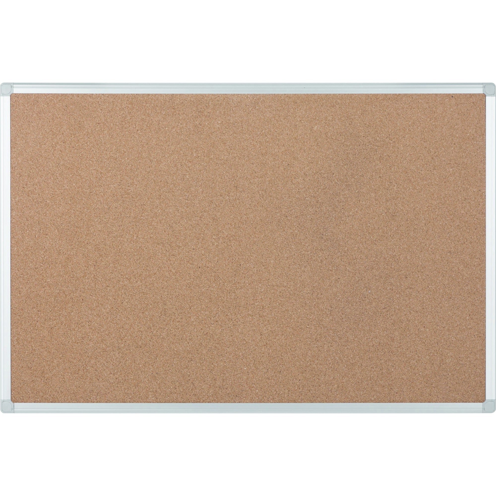 Bi-silque Ayda Cork Bulletin Board - 0.50" Height x 24" Width x 36" Depth - Cork Surface - Self-healing, Durable, Resilient, Heavy-gauge - Aluminum Frame - 1 Each - 24" x 36" x 0.5