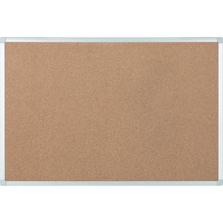 Bi-silque Ayda Cork Bulletin Board - 0.50" Height x 24" Width x 36" Depth - Cork Surface - Self-healing, Durable, Resilient, Heavy-gauge - Aluminum Frame - 1 Each - 24" x 36" x 0.5
