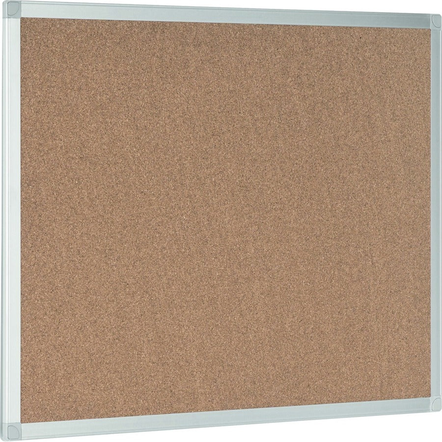 Bi-silque Ayda Cork Bulletin Board - 0.50" Height x 36" Width x 48" Depth - Cork Surface - Self-healing, Durable, Resilient, Heavy-gauge - Aluminum Frame - 1 Each
