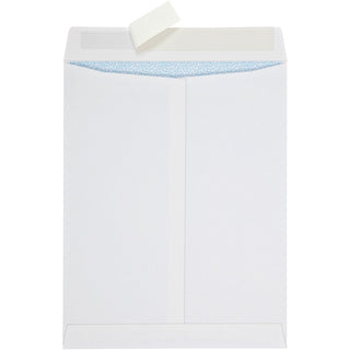 Redi-Strip Security Tinted Envelope, #13 1/2, Square Flap, Redi-Strip Adhesive Closure, 10 x 13, White, 100/Box