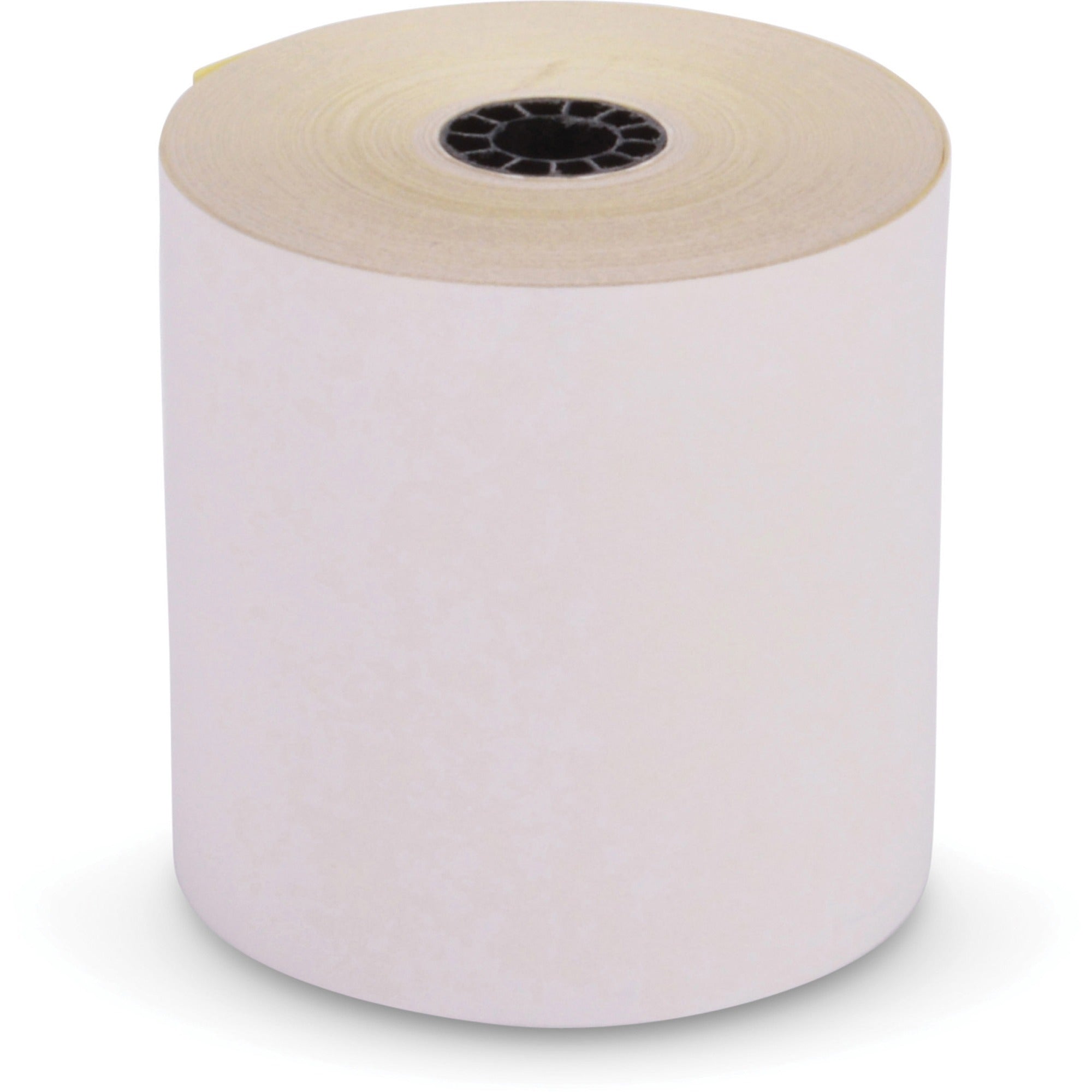 ICONEX 3" Carbonless POS Paper Roll - 3" x 90 ft - 10 / Carton - White, Yellow