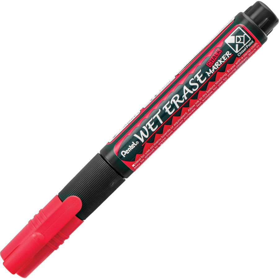 pentel-progear-wet-erase-liquid-chalk-marker-chisel-marker-point-stylechalk-based-ink-4-pack_pensmw26pgpc4m1 - 5