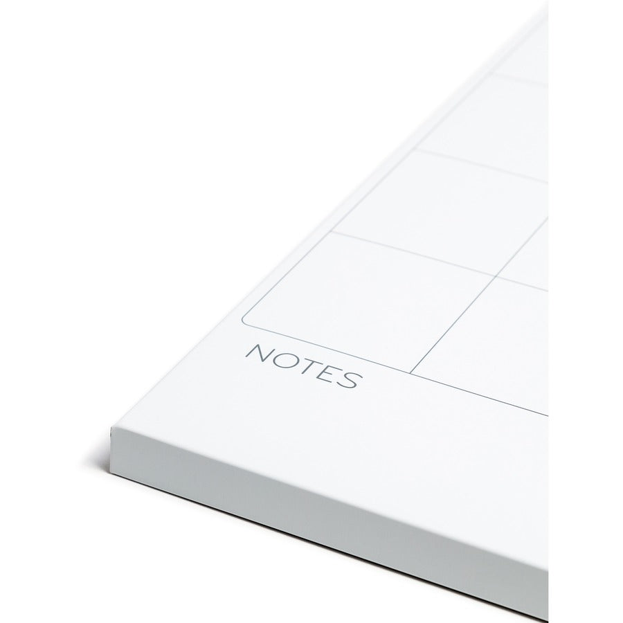 U Brands Magnetic Dry Erase Calendar Board - 14.6" Height x 14" Width - White Painted Steel Surface - Square - Horizontal - 1 Each