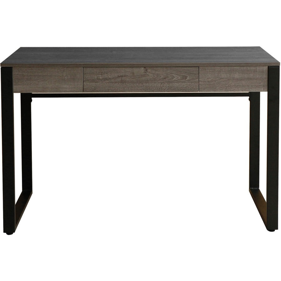 Lorell SOHO Desk with Center Drawer - 47" x 23.5"30" - 1 Drawer(s) - Band Edge - Finish: Charcoal