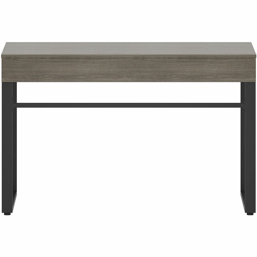 Lorell SOHO Desk with Center Drawer - 47" x 23.5"30" - 1 Drawer(s) - Band Edge - Finish: Charcoal