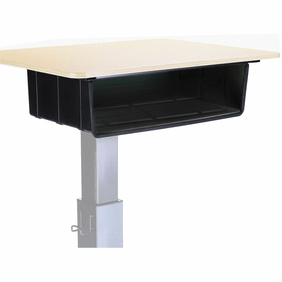 Lorell 28" Sit-to-Stand School Desk - For - Table TopBlack Oak Square Top - Adjustable Height - 24" to 40" Adjustment - 40" Height x 28" Width x 20" Length - Assembly Required - 1 Each