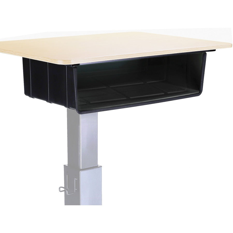 Lorell 28" Sit-to-Stand School Desk - For - Table TopBlack Oak Square Top - Adjustable Height - 24" to 40" Adjustment - 40" Height x 28" Width x 20" Length - Assembly Required - 1 Each