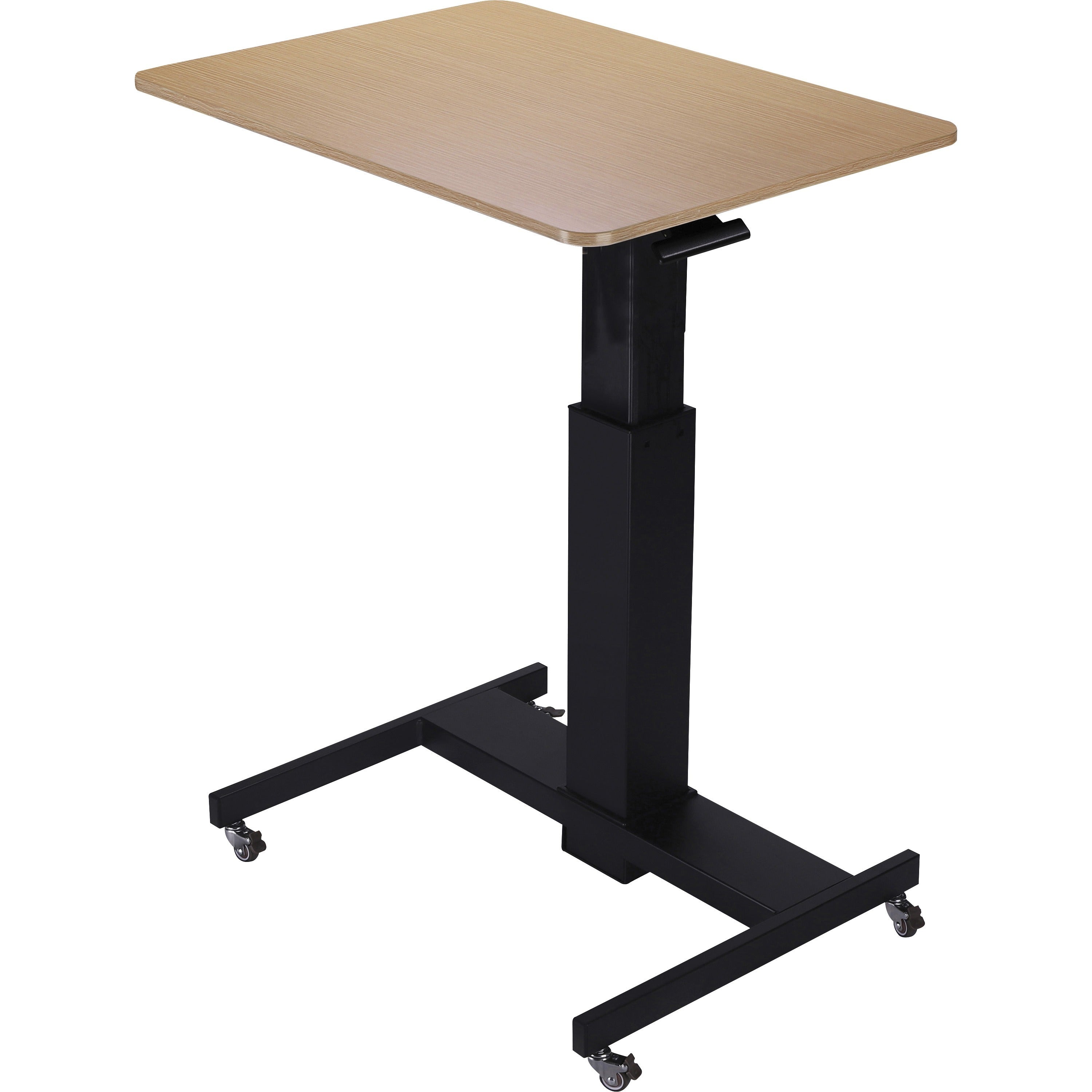 lorell-28-sit-to-stand-school-desk-for-table-topblack-oak-square-top-adjustable-height-24-to-40-adjustment-40-height-x-28-width-x-20-length-assembly-required-1-each_llr00076 - 1