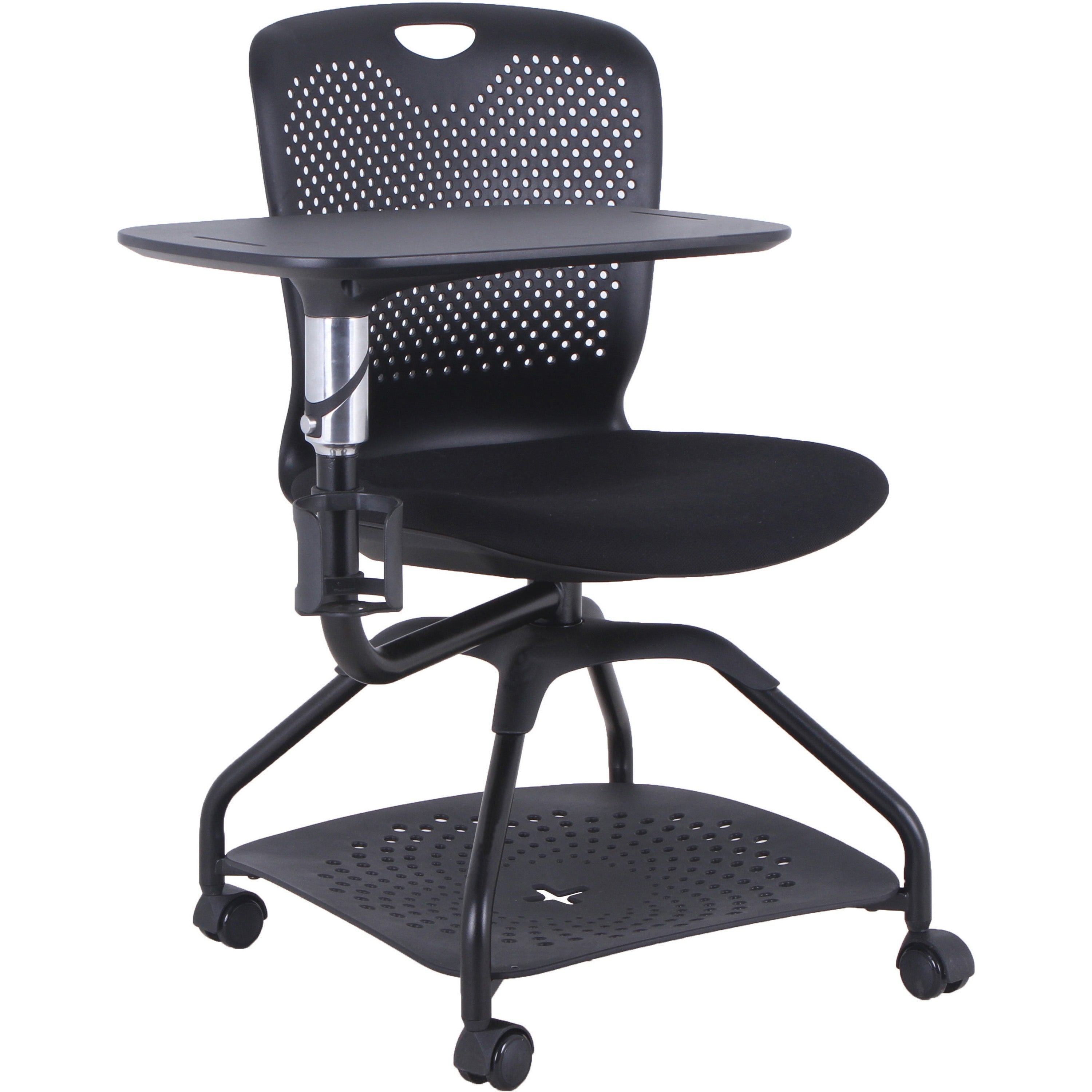 lorell-student-training-chair-fabric-seat-plastic-back-four-legged-base-black-1-each_llr69585 - 1
