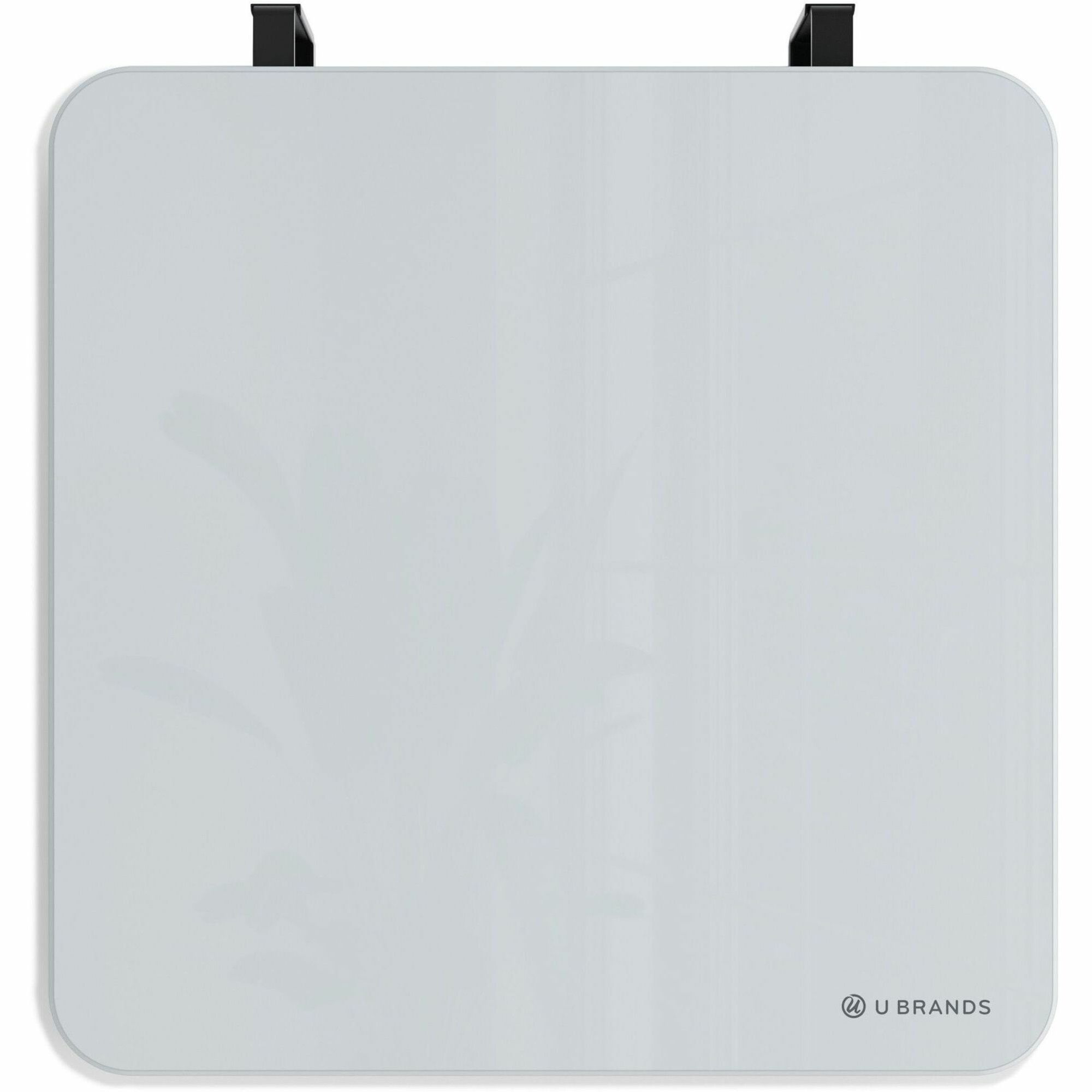 U Brands Square Magnetic Glass Dry Erase Board - 12" (1 ft) Width x 12" (1 ft) Height - Frosted White Tempered Glass Surface - Square - Horizontal - Magnetic - 1 Each