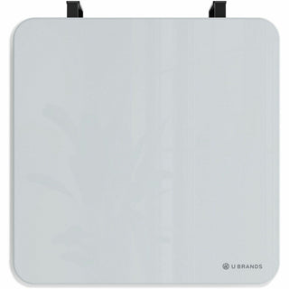 U Brands Square Magnetic Glass Dry Erase Board - 12" (1 ft) Width x 12" (1 ft) Height - Frosted White Tempered Glass Surface - Square - Horizontal - Magnetic - 1 Each