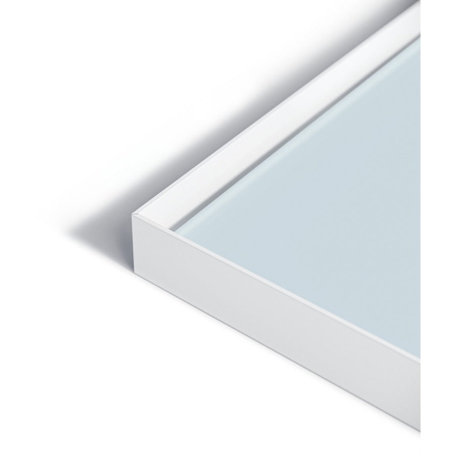 U Brands Frosted Glass Dry Erase Board - 23" (1.9 ft) Width x 35" (2.9 ft) Height - Frosted White Tempered Glass Surface - White Aluminum Frame - Rectangle - Horizontal/Vertical - 1 Each