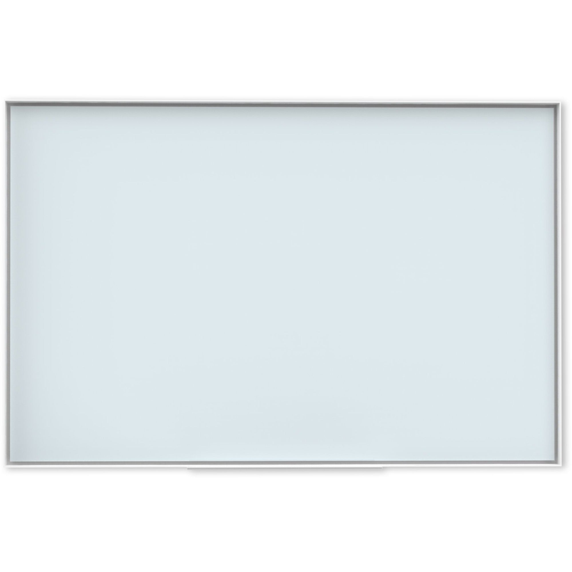 U Brands Frosted Glass Dry Erase Board - 23" (1.9 ft) Width x 35" (2.9 ft) Height - Frosted White Tempered Glass Surface - White Aluminum Frame - Rectangle - Horizontal/Vertical - 1 Each