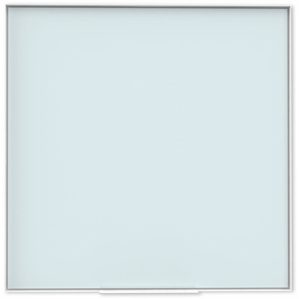 u-brands-frosted-glass-dry-erase-board-35-29-ft-width-x-35-29-ft-height-frosted-white-tempered-glass-surface-white-aluminum-frame-square-horizontal-vertical-1-each_ubr2825u0001 - 1