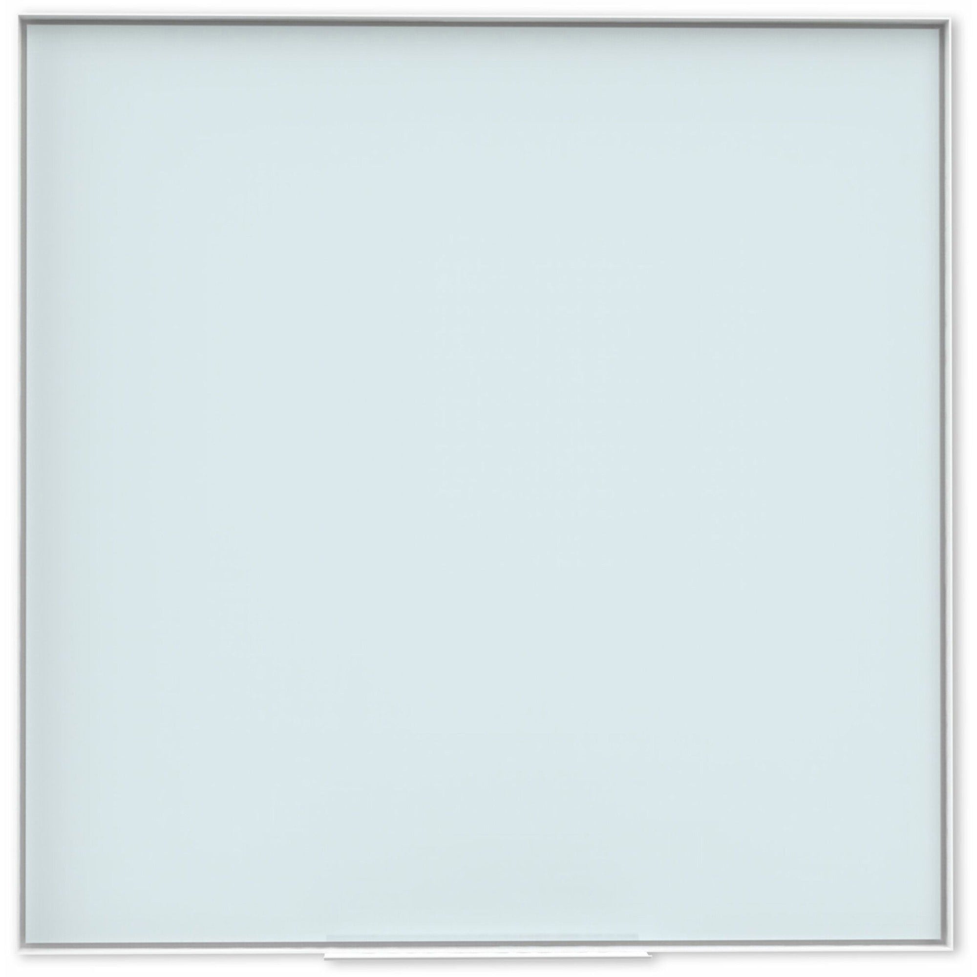 u-brands-frosted-glass-dry-erase-board-35-29-ft-width-x-35-29-ft-height-frosted-white-tempered-glass-surface-white-aluminum-frame-square-horizontal-vertical-1-each_ubr2825u0001 - 1